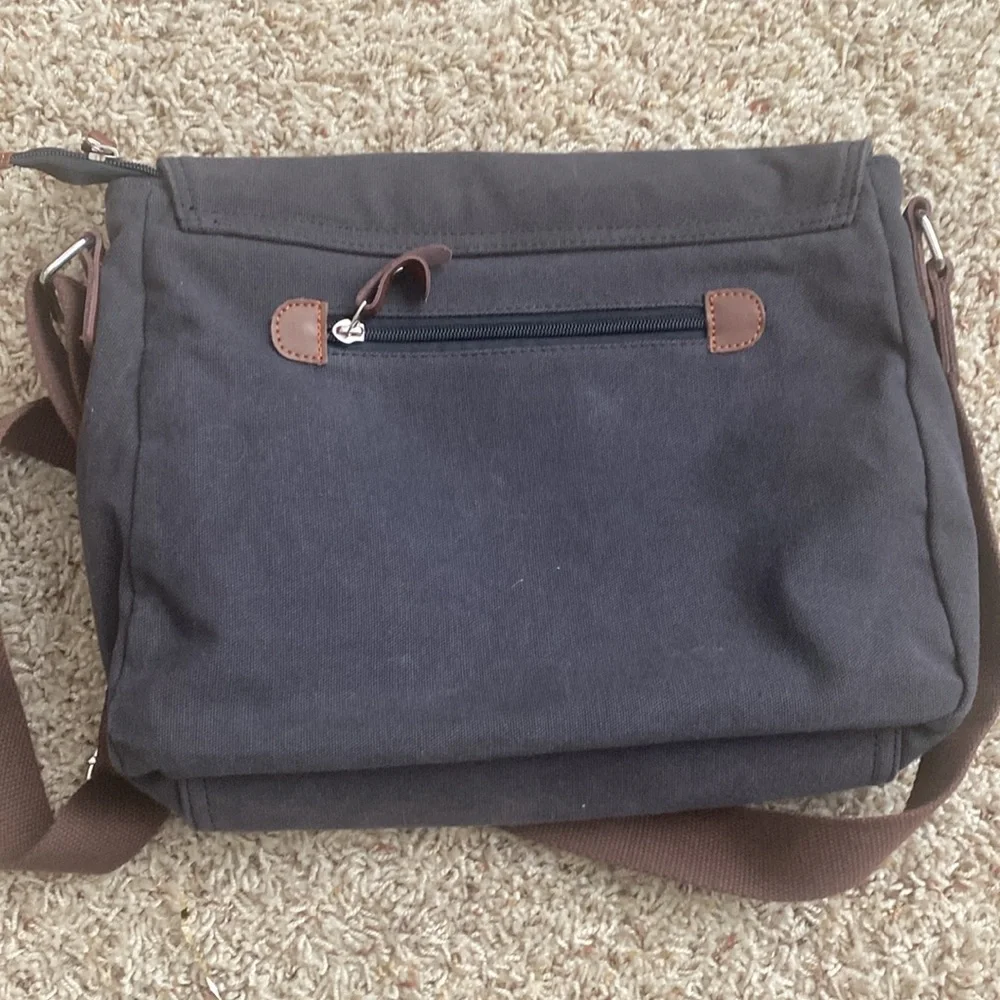 Augur Strauss & Co. Vintage Canvas Messenger Bag Crossbody Sling Bag